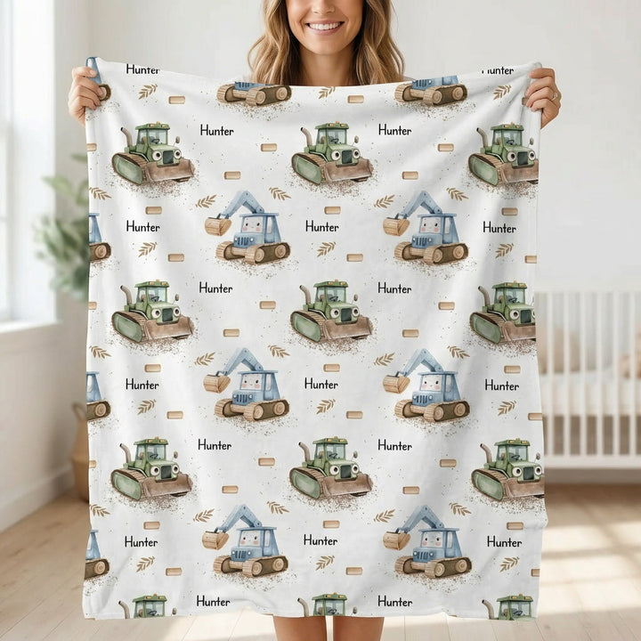 Personalised baby blanket with soft fabric and custom edge-to-edge print for comfort and warmth