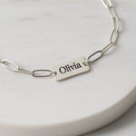 Custom Paper Clip Name Bracelet