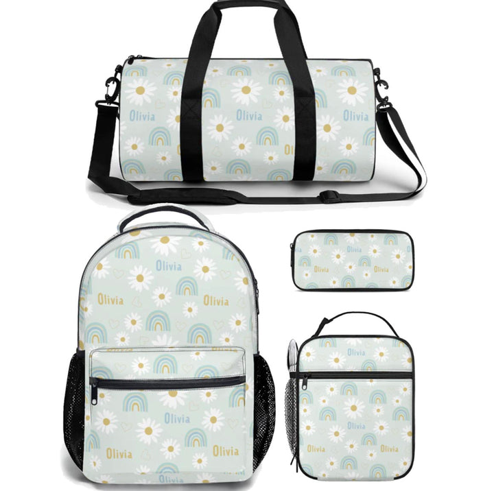 Personalised Duffle Bag, Backpack, Lunch Bag + Pencil Case Value Combo