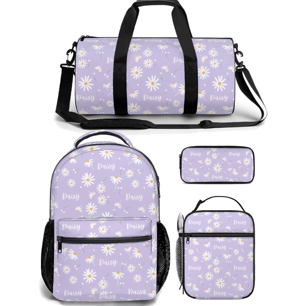 floral kids backpack lunch bag duffle bag pencil case