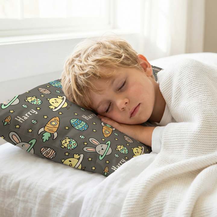 Personalised Easter pillow cases with festive design and invisible zipper for holiday decor