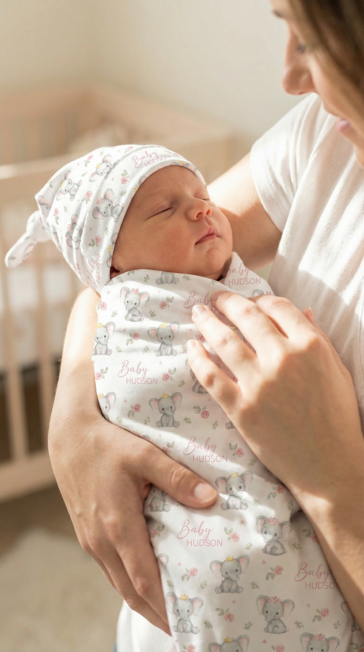 Custom Swaddle Wrap & Beanie