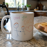 Personalised Dad Mug with Kids Artwork