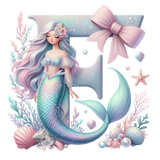Mermaid Initial Hooded Towel