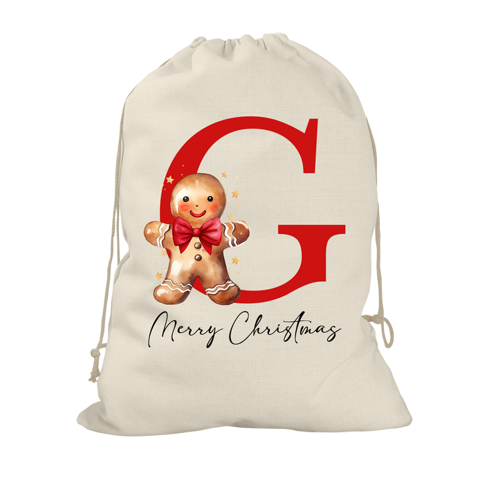 Gingerbread Man Santa Sack