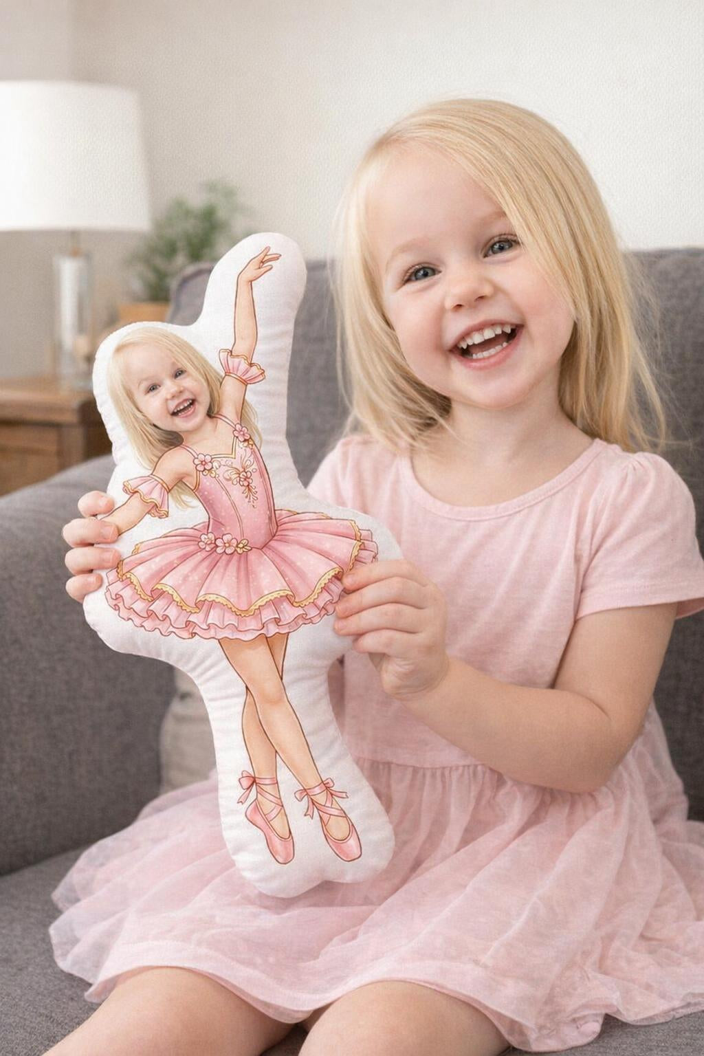 Personalised Photo Face Pillow – Custom Character Cushion