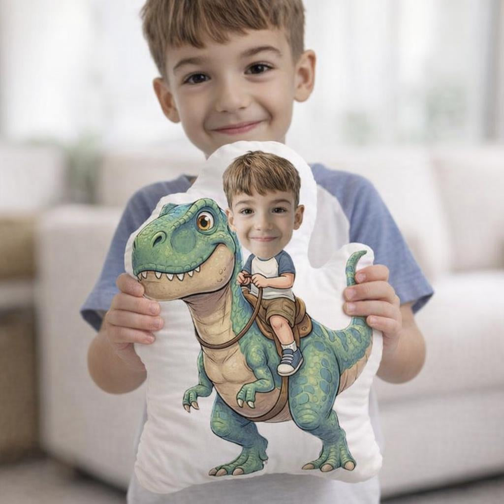 Personalised Photo Face Pillow – Custom Character Cushion
