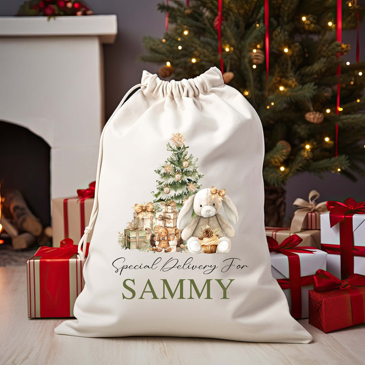 Custom Santa Sacks bunny