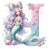Mermaid Initial Hooded Towel