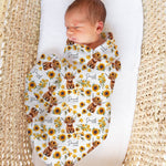 Soft personalized custom muslin swaddle wrap for newborns with breathable fabric and baby name printing