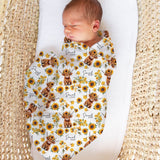 Soft personalized custom muslin swaddle wrap for newborns with breathable fabric and baby name printing