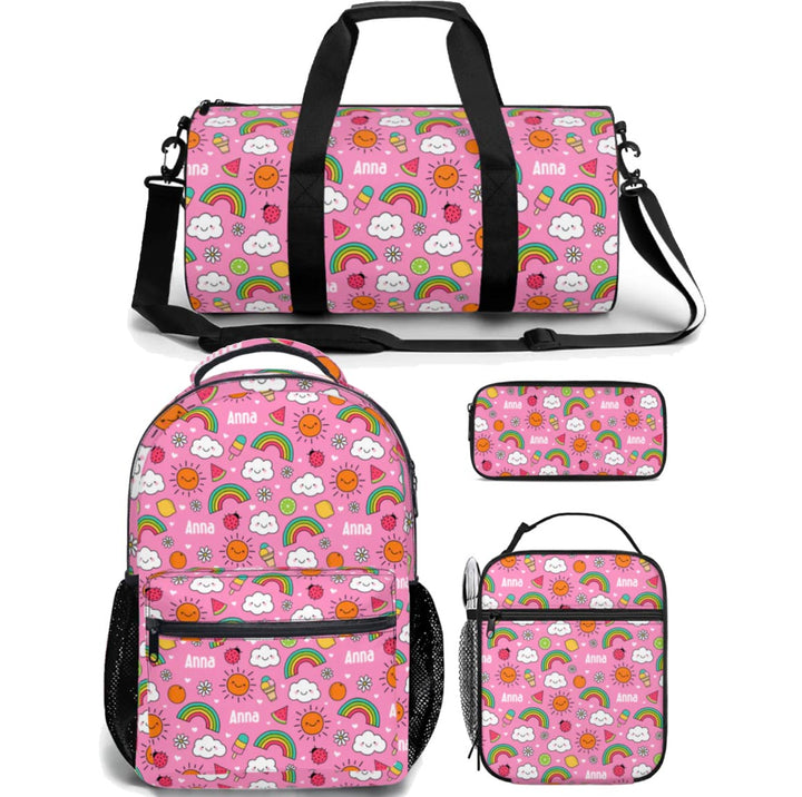 girls backpack lunch bag duffle bag combo