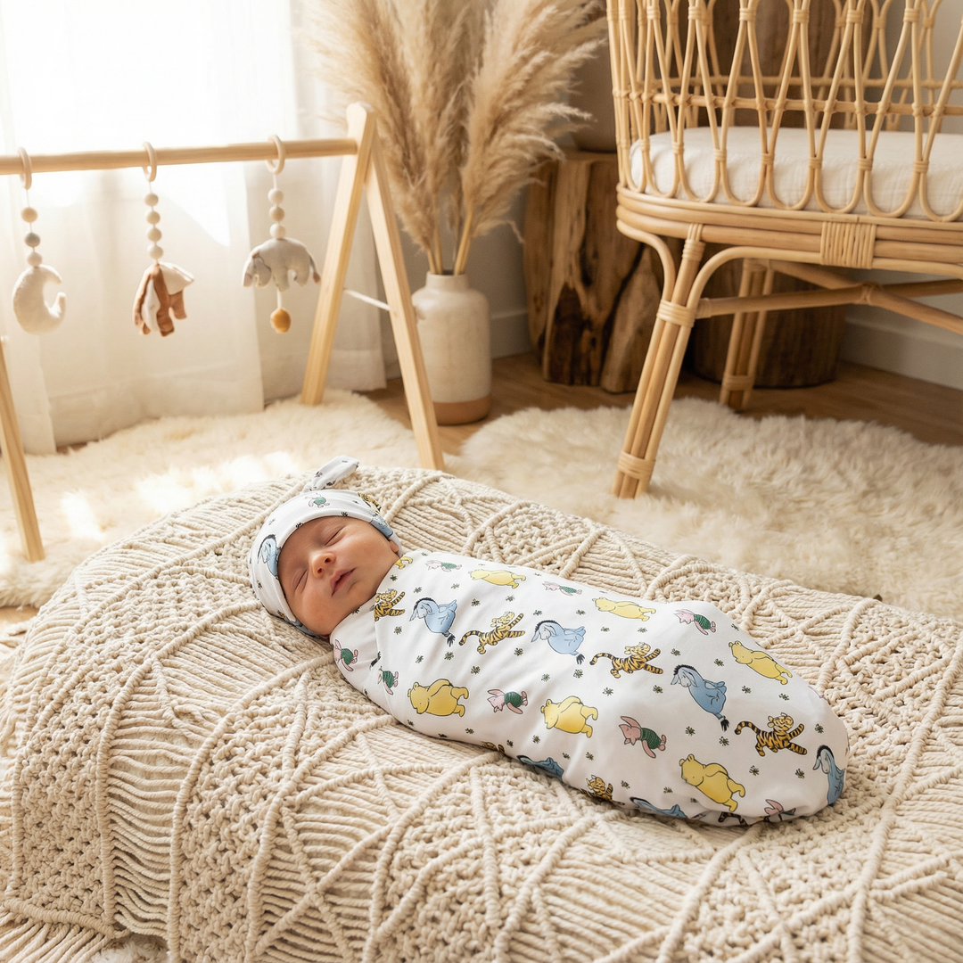 classic winnie the pooh swaddle set | the custom co