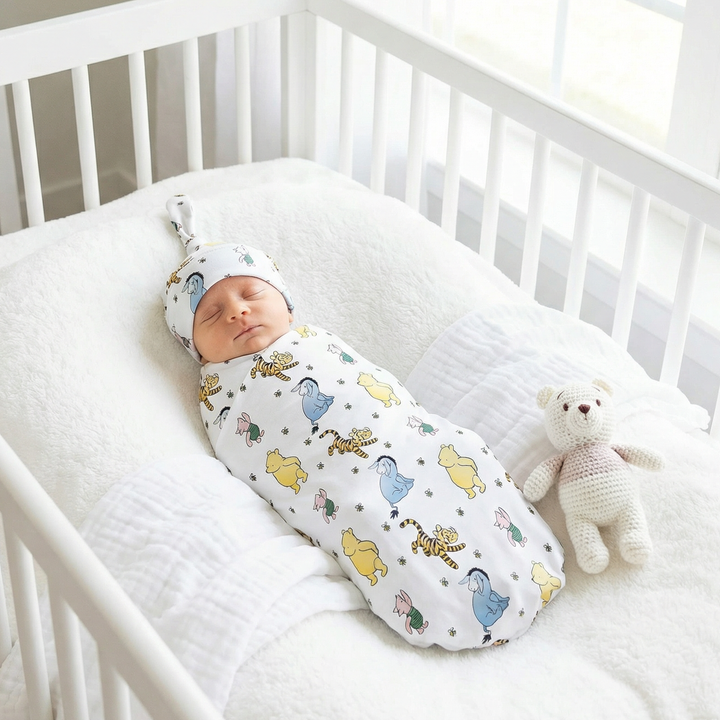 classic winnie the pooh swaddle set | the custom co