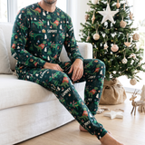 Personalised Christmas Men's Pyjamas - Long Sleeve