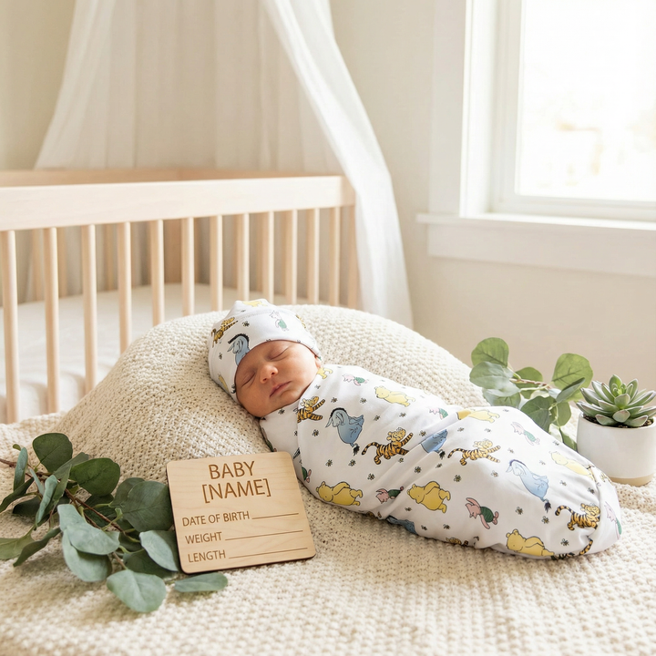 classic winnie the pooh swaddle set | the custom co