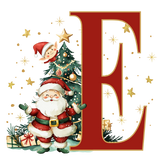 Santa Initial Kids Apron