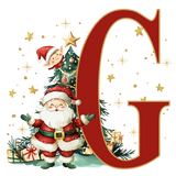 Santa Initial Kids Apron