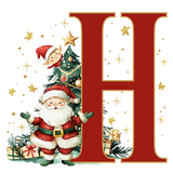 Santa Initial Kids Apron