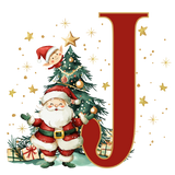 Santa Initial Kids Apron