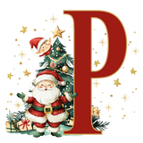 Santa Initial Kids Apron