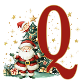 Santa Initial Kids Apron