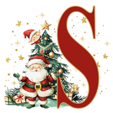 Santa Initial Kids Apron