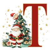 Santa Initial Kids Apron