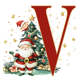 Santa Initial Kids Apron