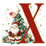 Santa Initial Kids Apron