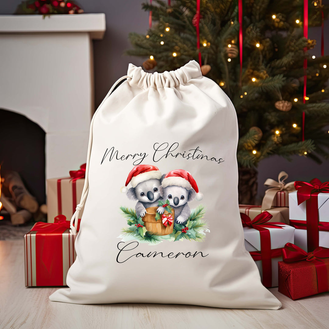 Santa Sacks koalas