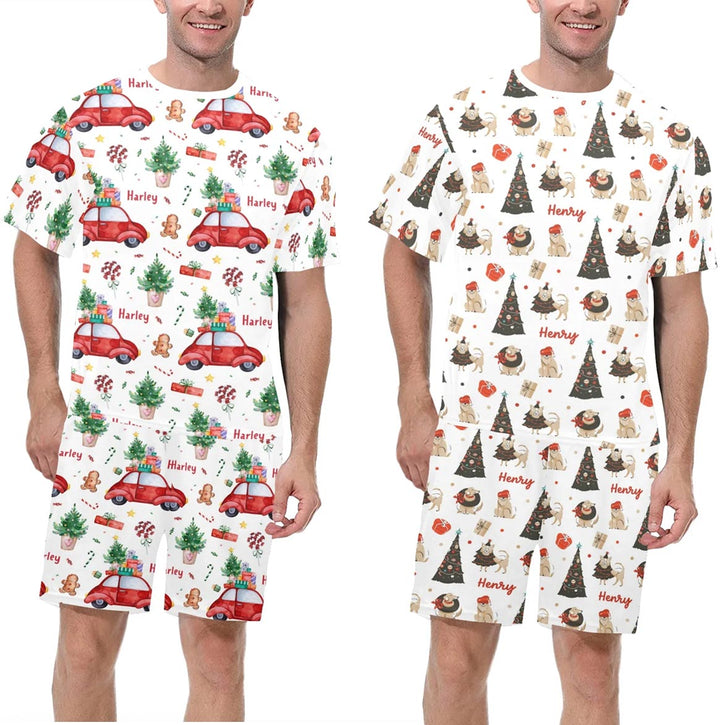 Personalised Christmas Men's Pyjamas - Short Sleeve - The Custom Co