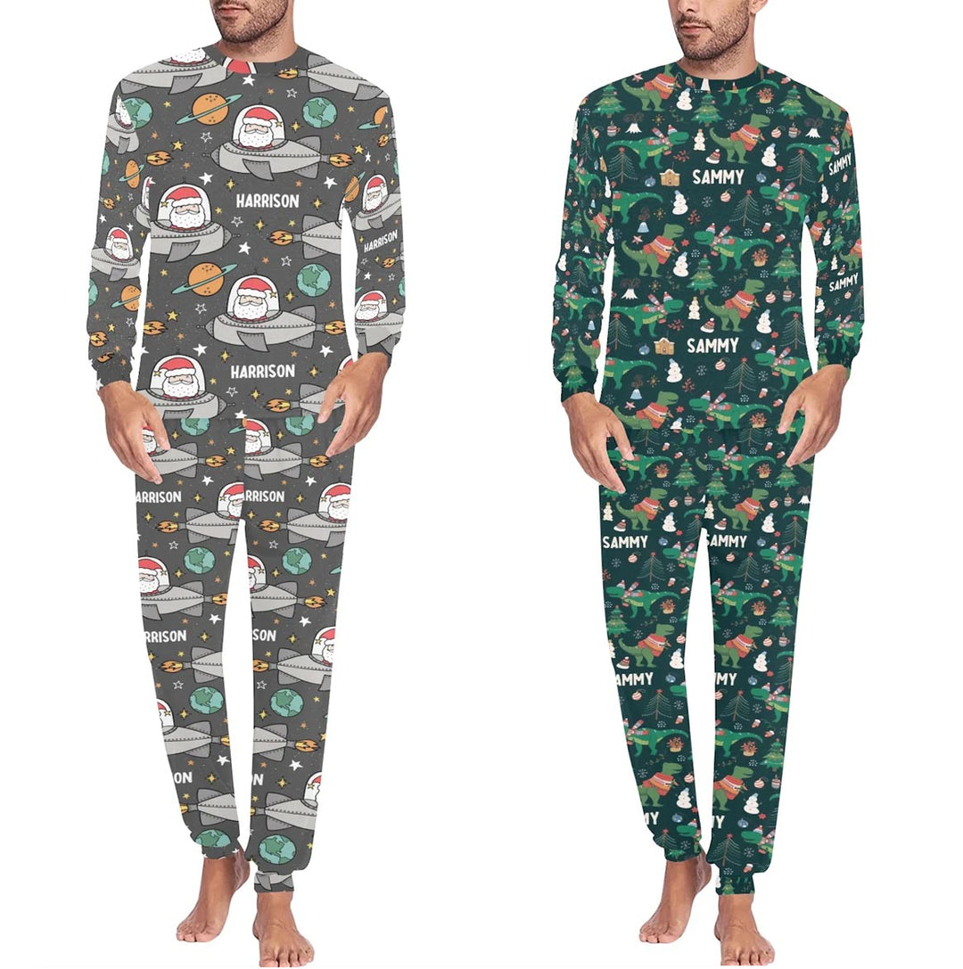 Personalised Christmas Men's Pyjamas - Long Sleeve - The Custom Co
