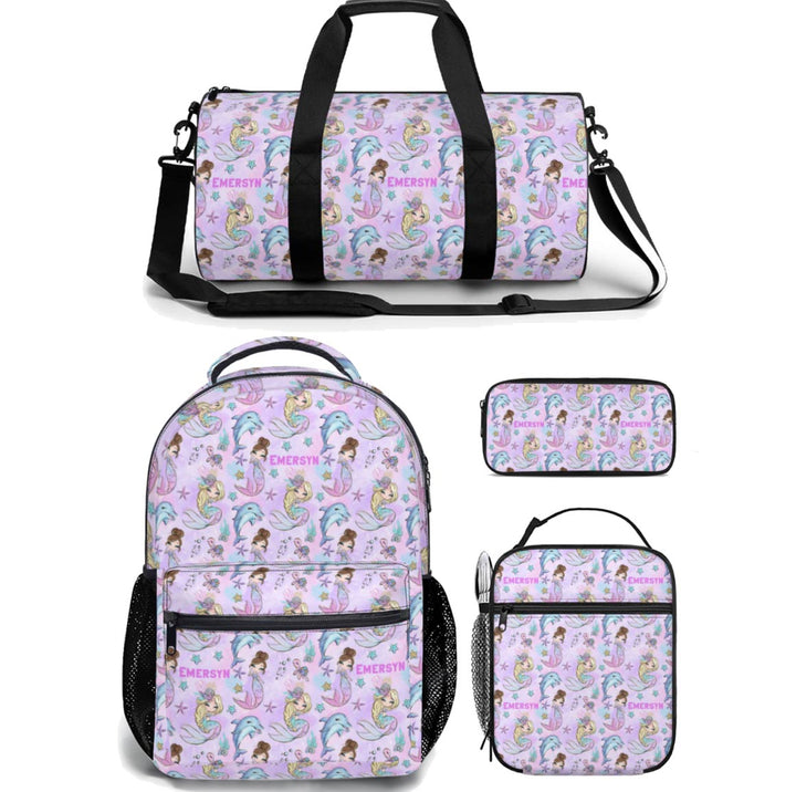 mermaid backpack lunch bag duffle bag