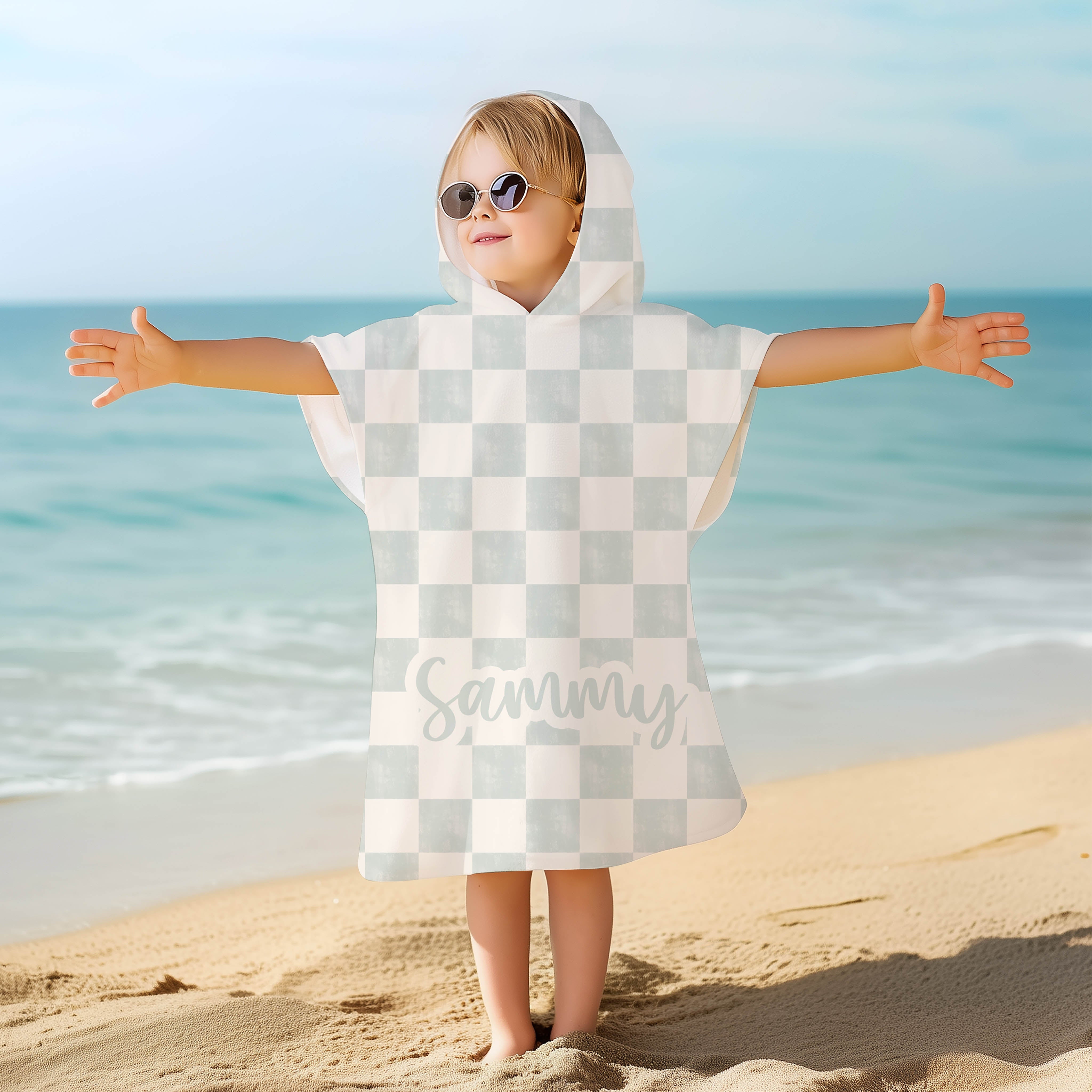 Personalised kids hooded towel