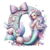 Mermaid Initial Hooded Towel
