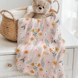 floral personalised baby blankets
