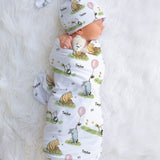 Personalised Swaddle & Beanie Set