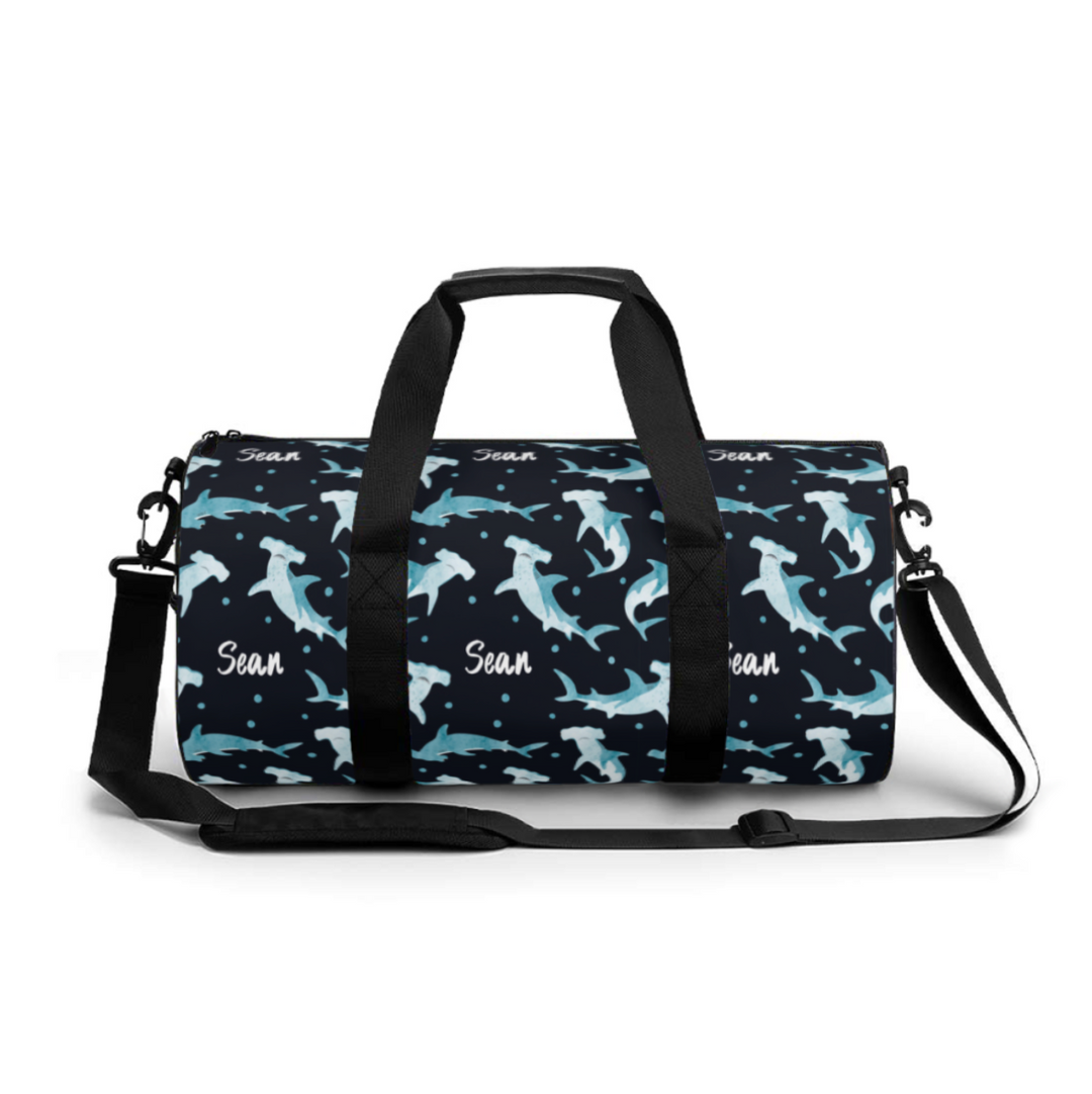 personalised duffle bag - sharks
