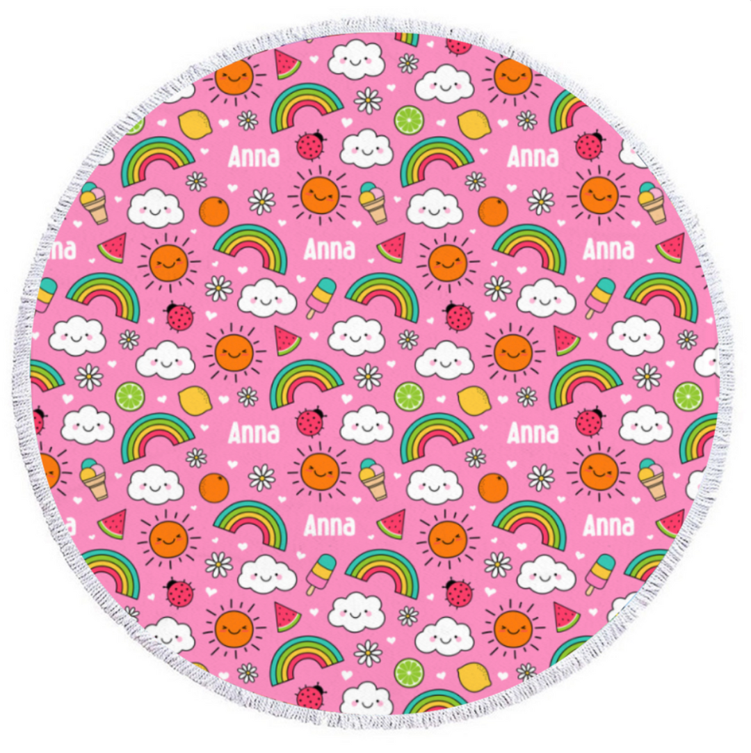 round beach towel