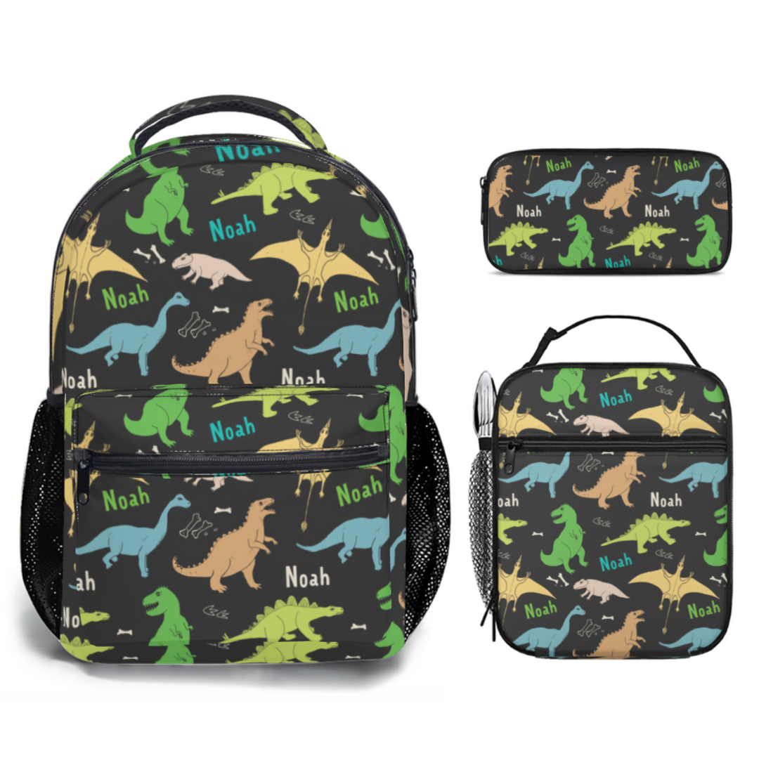 Dino comforting Dude Dinosaur Backpack Lunchbox