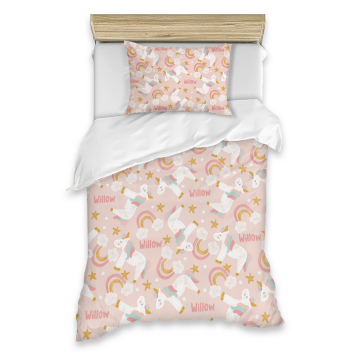 kids quilt covers unicorn