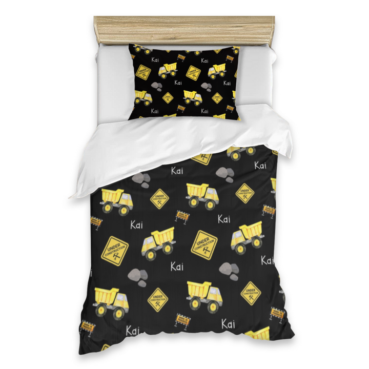 kids quilt covers trucks