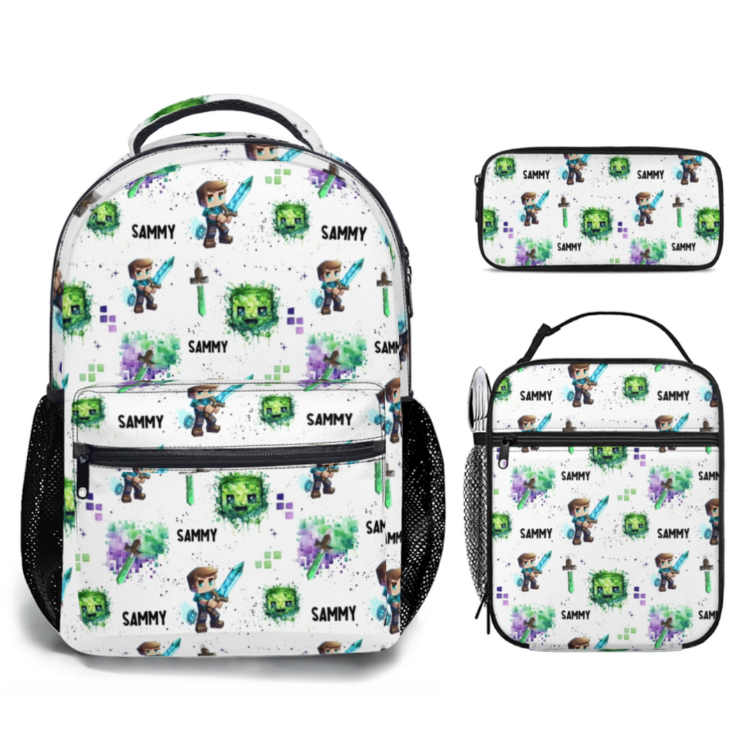 Personalised Backpack, Lunch Bag + Pencil Case Value Combo