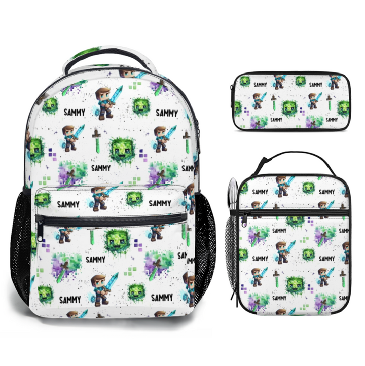 Personalised Backpack, Lunch Bag + Pencil Case Value Combo
