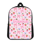 Custom Name Double Pocket School Bag