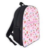Custom Name Double Pocket School Bag
