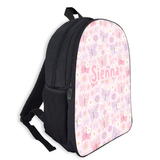 Custom Name Double Pocket School Bag