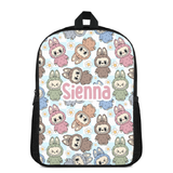 Custom Name Double Pocket School Bag