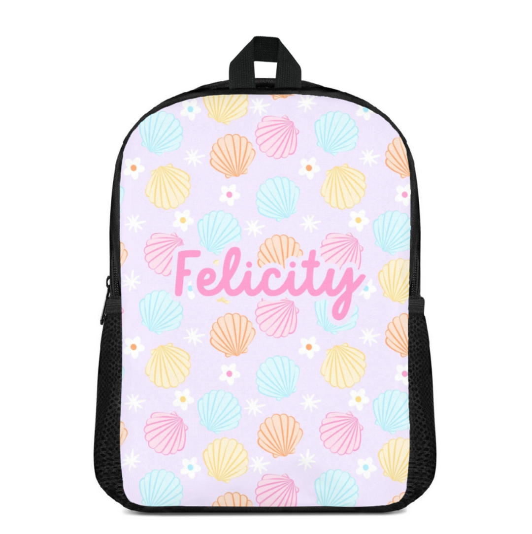 Custom Name Double Pocket School Bag